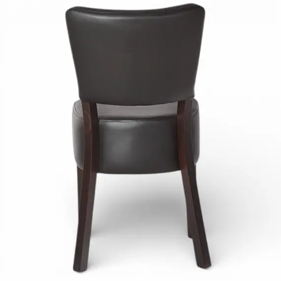 Oregon commercial dining chair rear view showing padded back and sturdy wood legs A-033_11.jpg